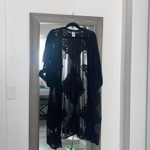 Black lace Kimono